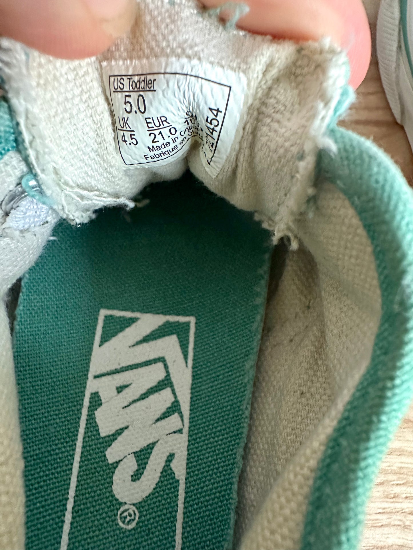 Vans Green Shoes / Size 5 Toddler