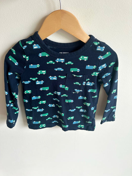Vehicles Navy Long Sleeve Top / 18-24m