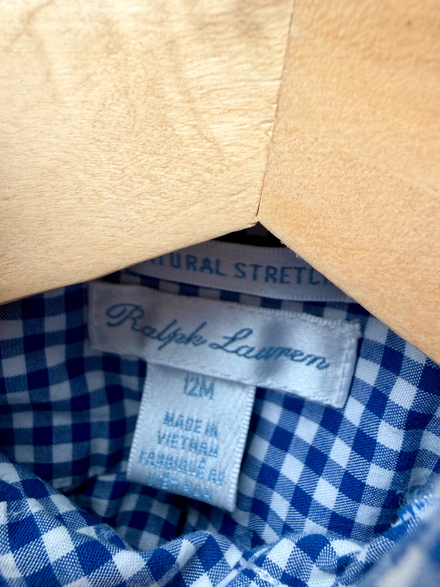 Ralph Lauren Checkered Button Up / 12m