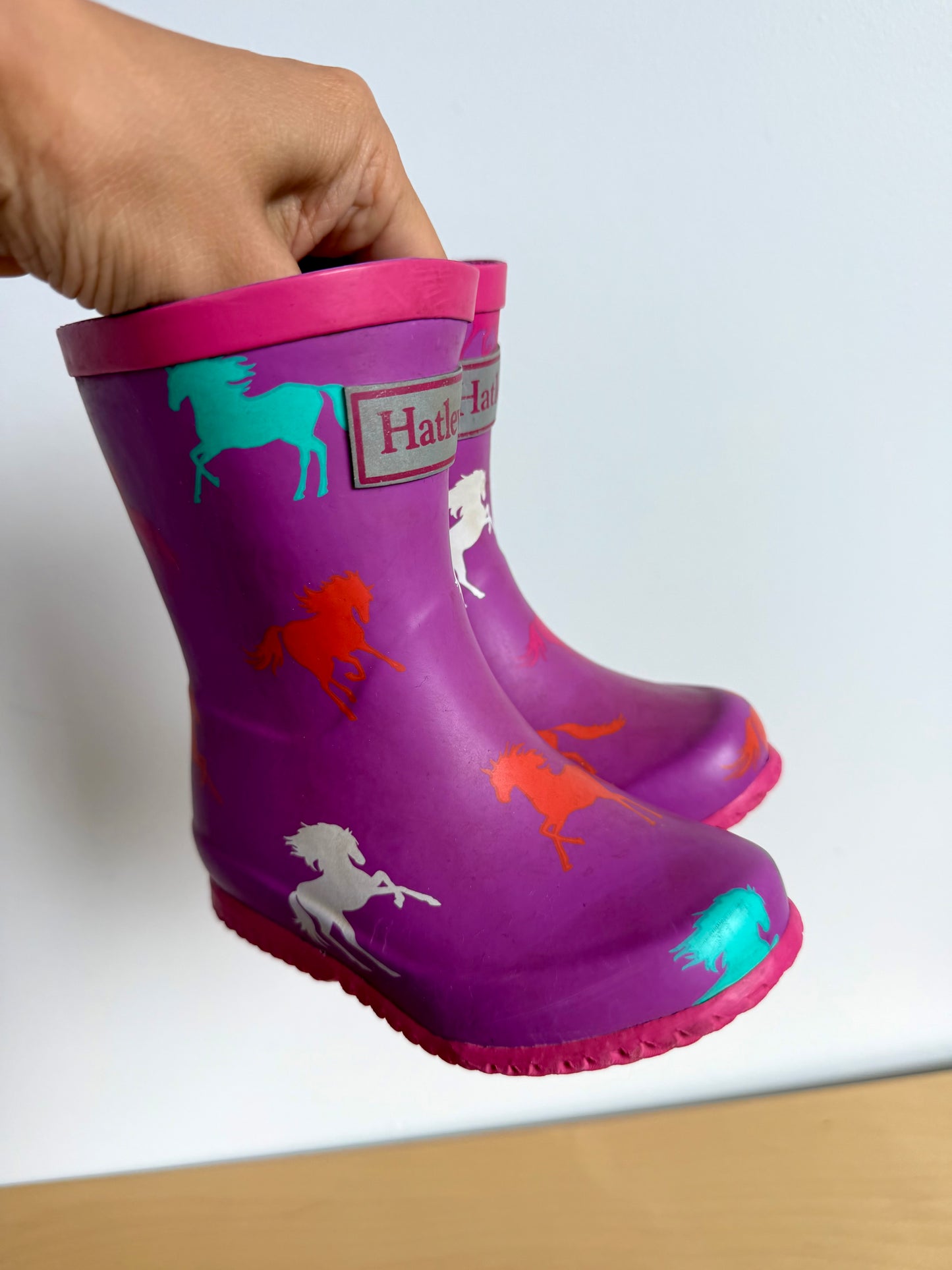 Hatley Purple Horse Rain Boots / Size 5 Toddler