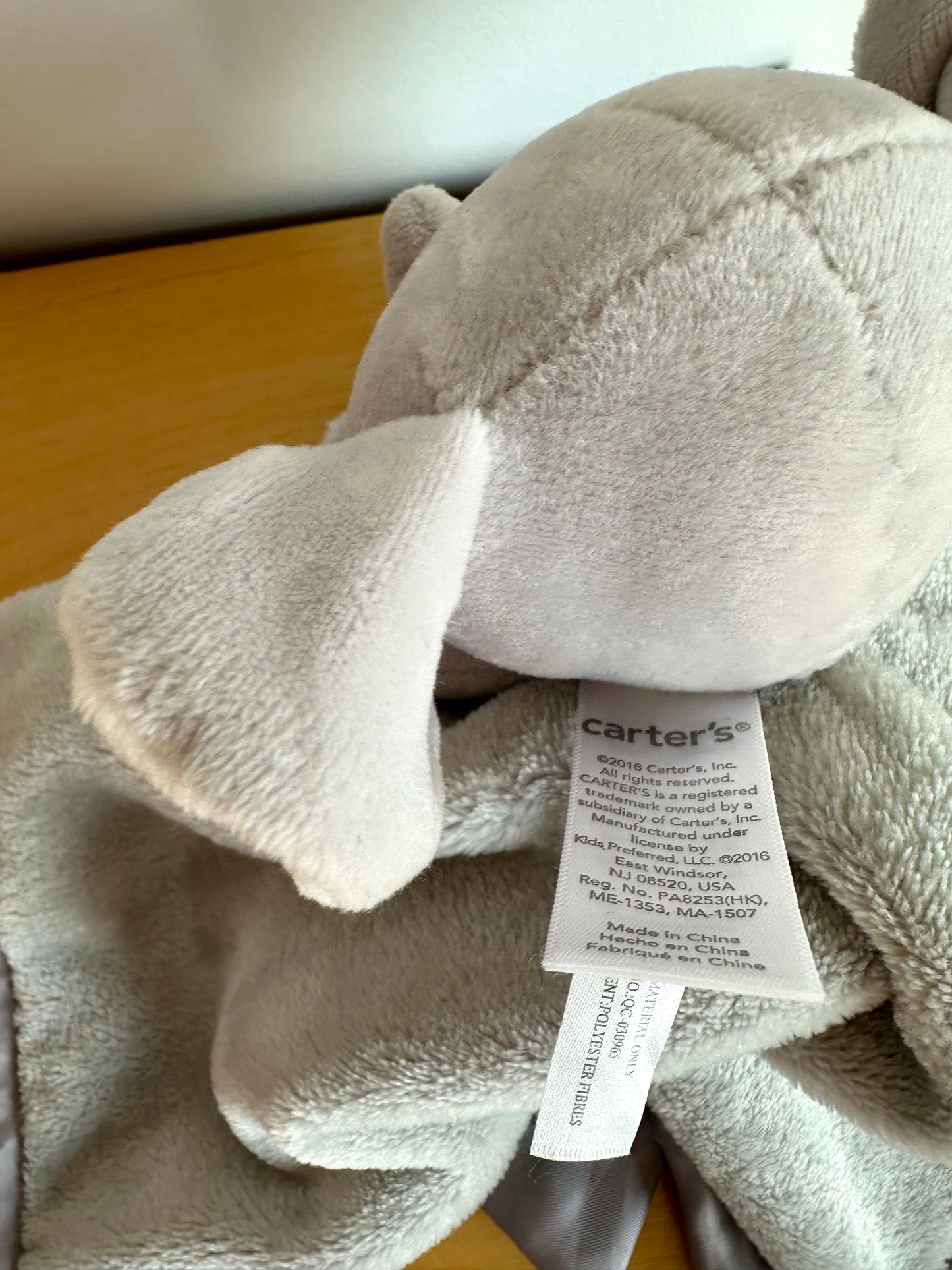 Carter's Grey Elephant Lovey