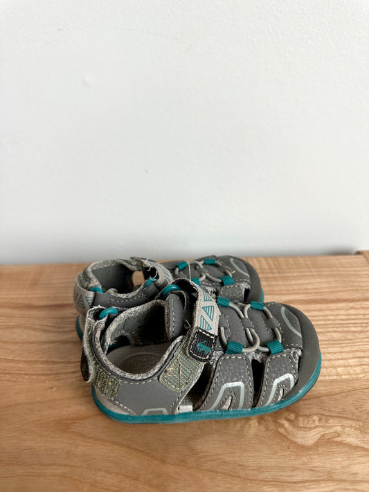 Grey and Blue Sandals / Size 5 Toddler