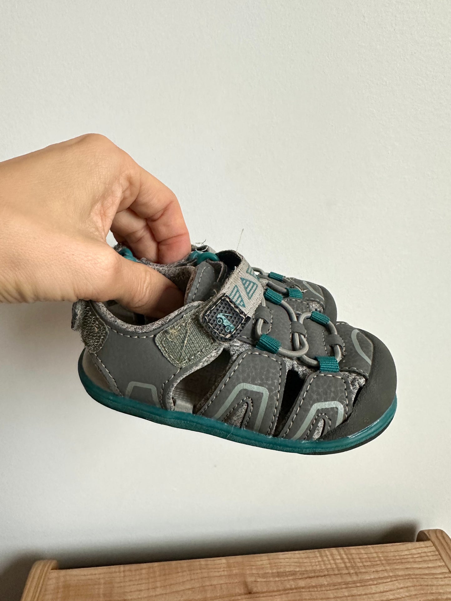 Grey and Blue Sandals / Size 5 Toddler