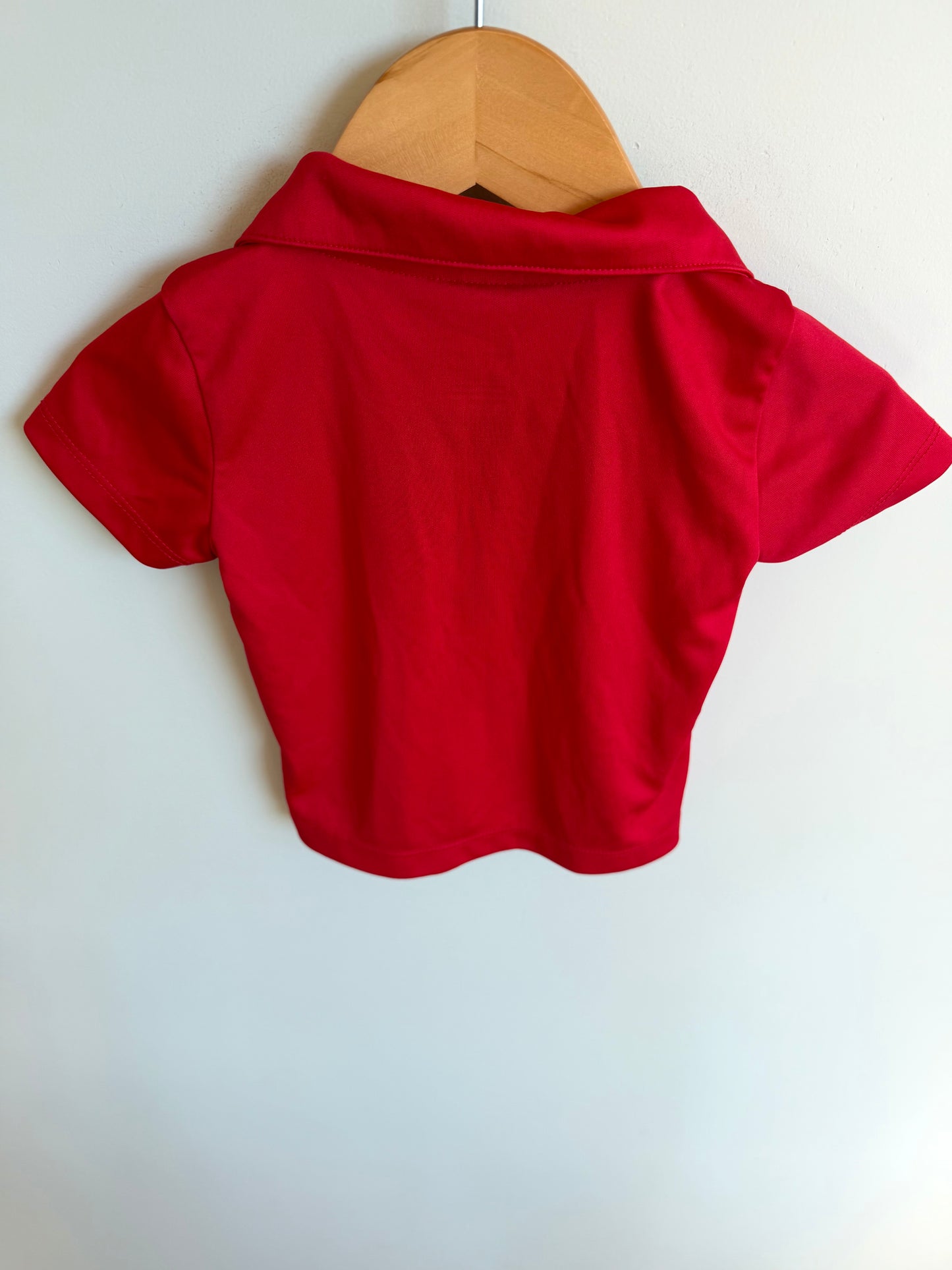 Red Nike Dri-Fit Collared T-Shirt / 12m