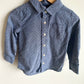 Blue Polka Dot Button Up Top / 3T