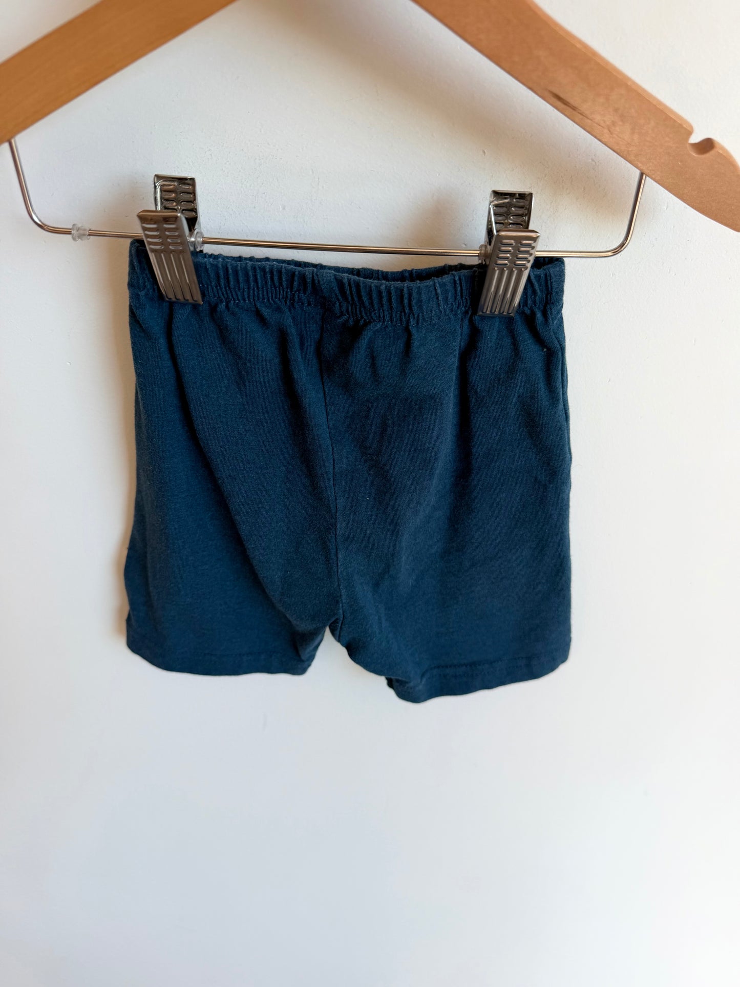 Jax + Lennon Blue Bamboo Shorts / 12-18m