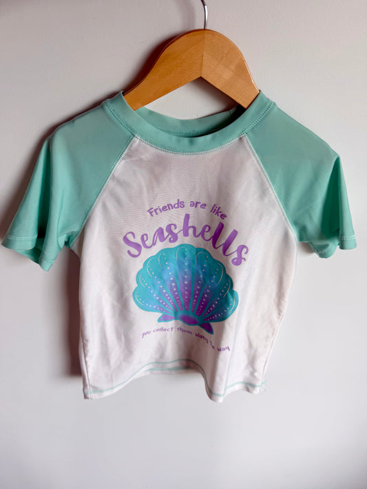 Seashells Swim Shirt / 10-12 years