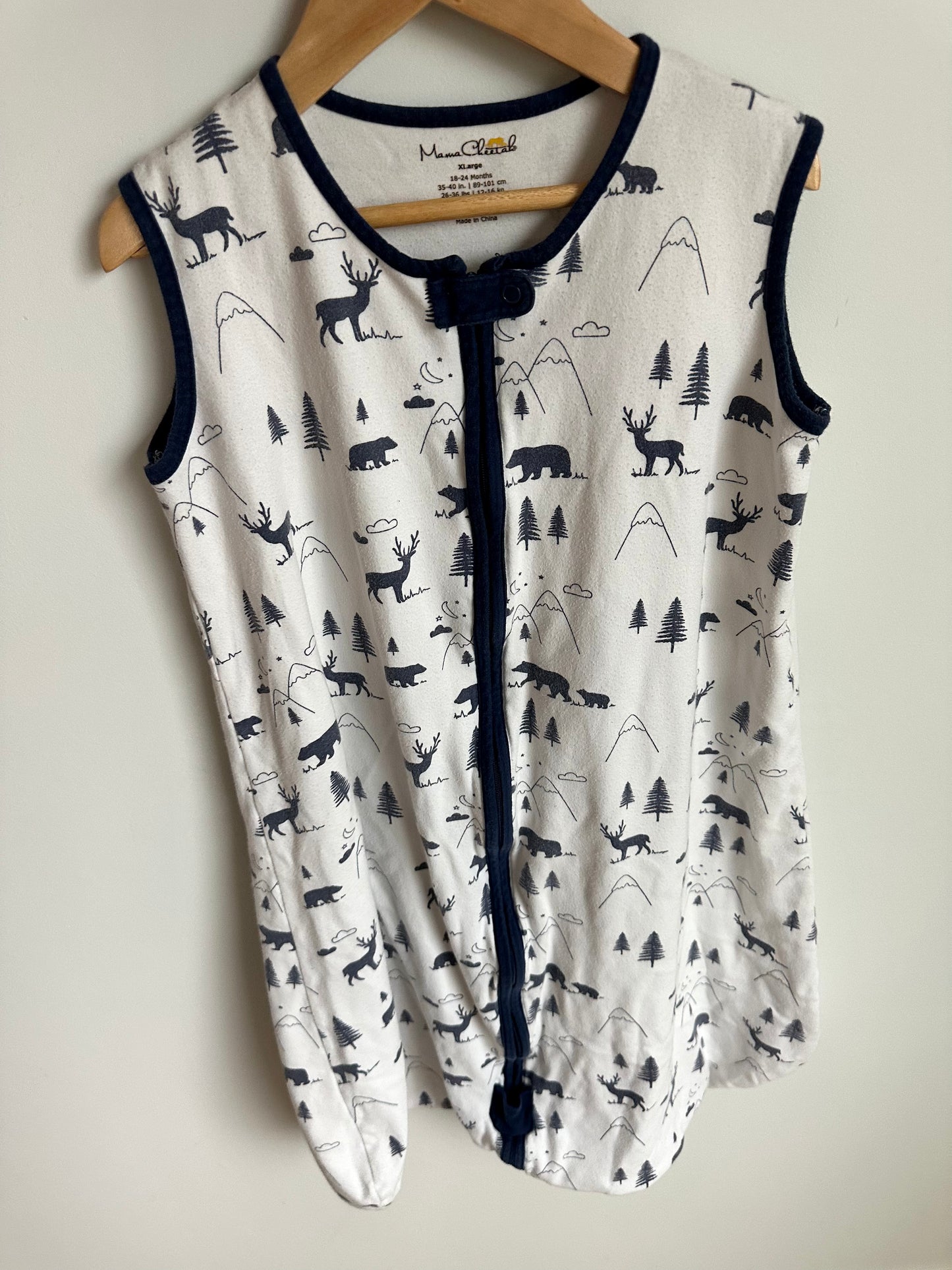 Woodlands Dark Trim Sleep Sack / 18-24m