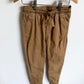Tan Tapered Drawstring Pants / 8 years