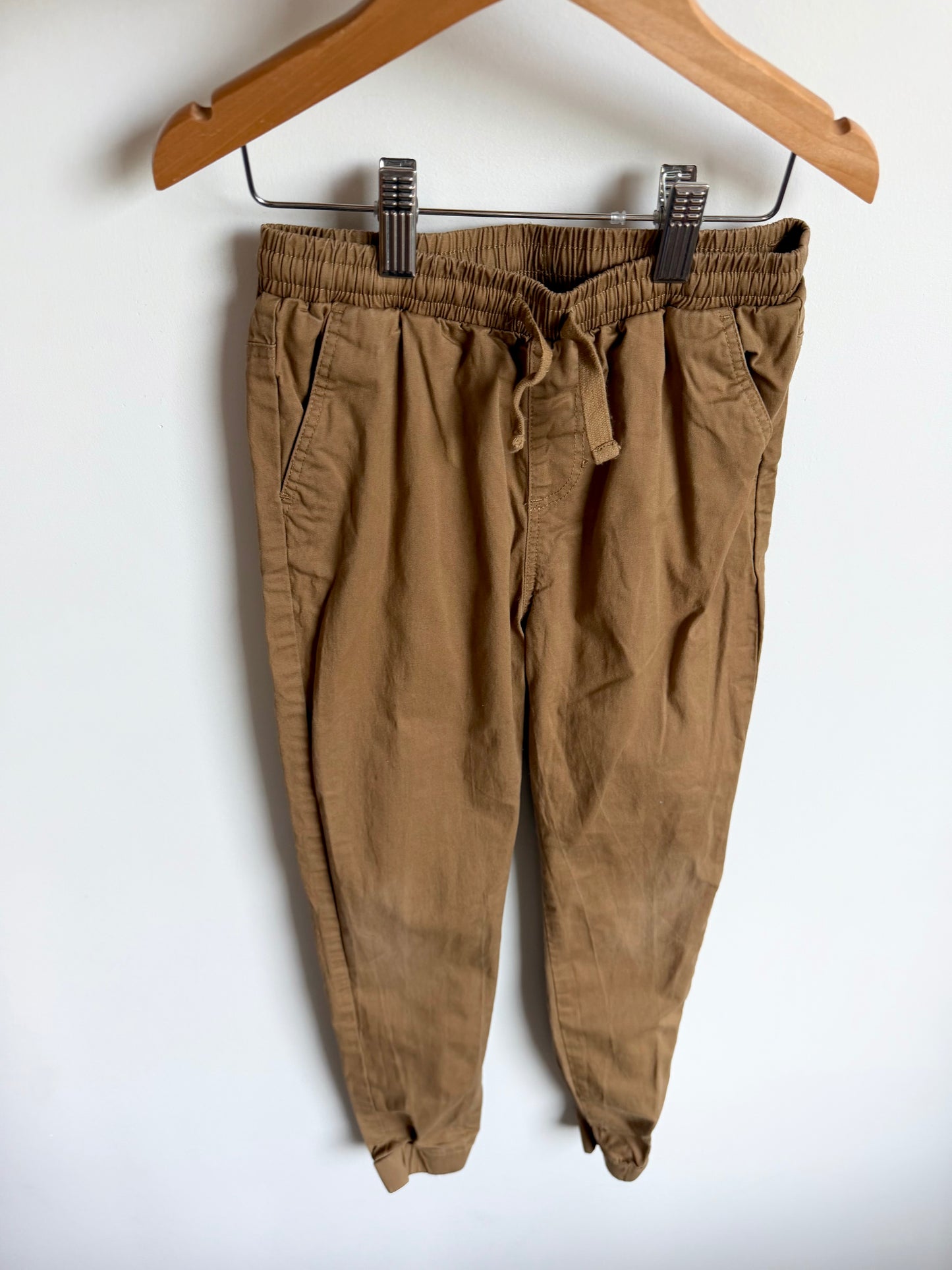 Tan Tapered Drawstring Pants / 8 years