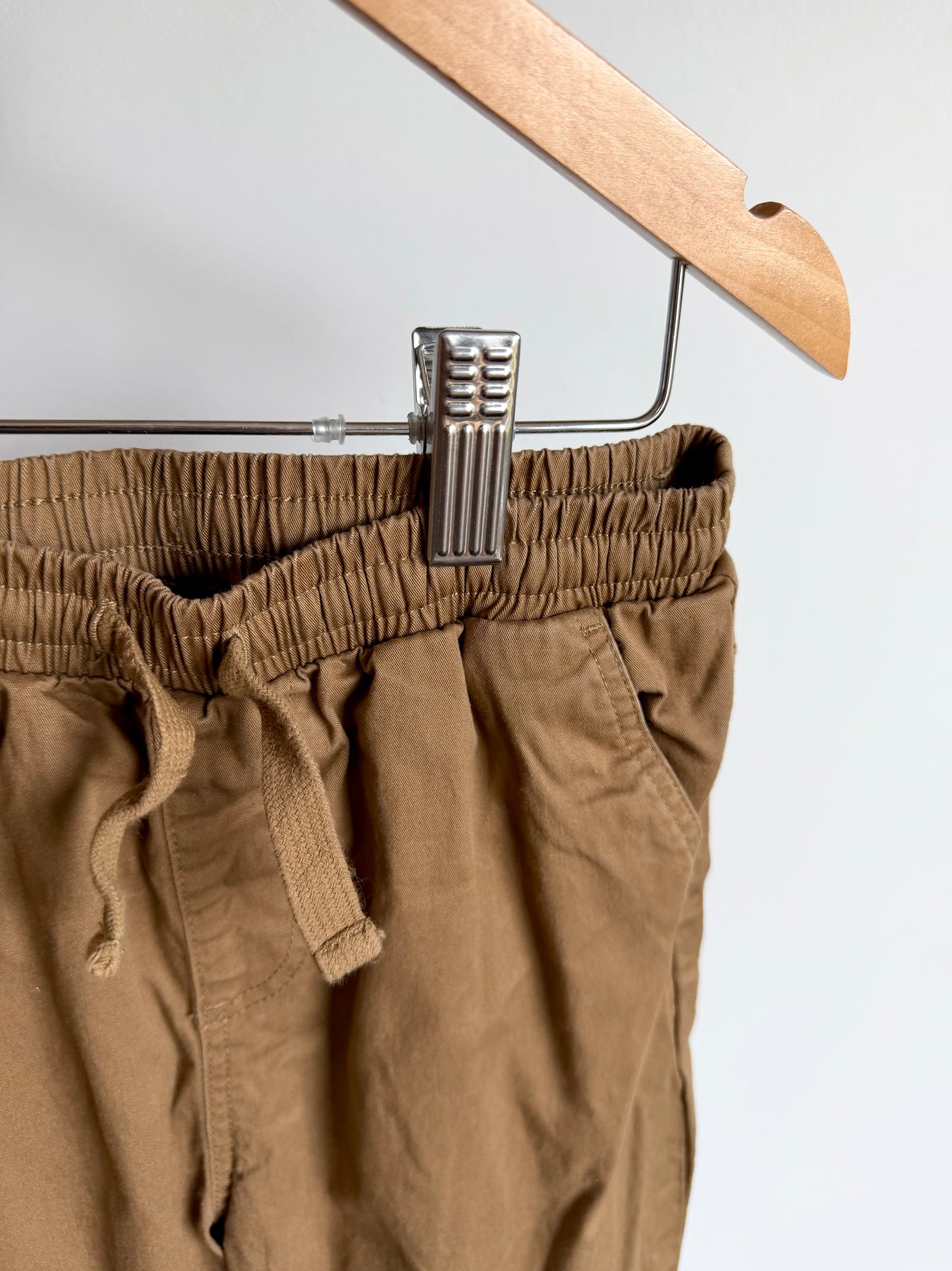 Tan Tapered Drawstring Pants / 8 years