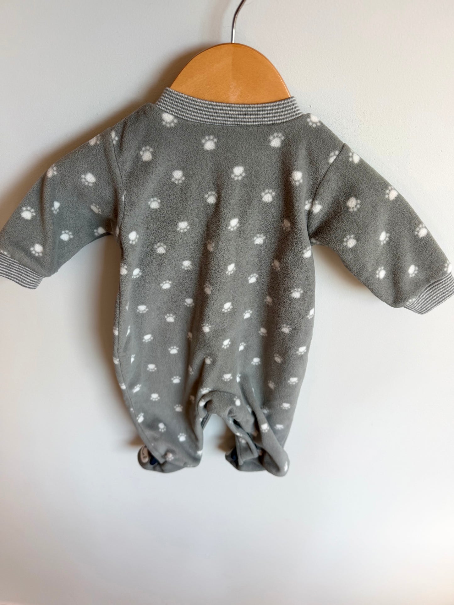 Fleece Grey Puppy Sleeper / 3m
