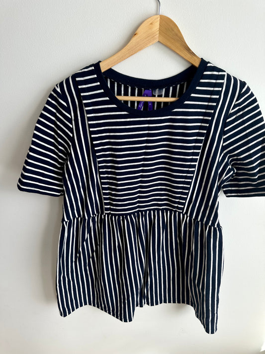 Striped Maternity + Nursing Top / M