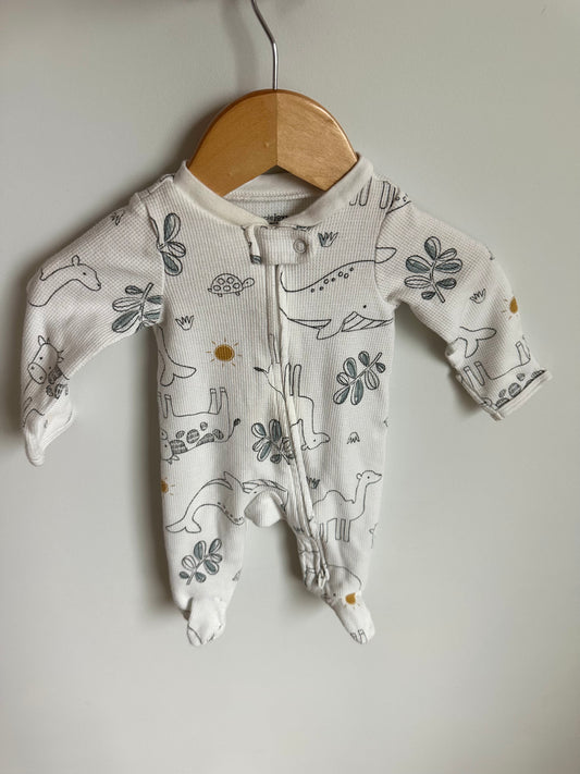 Animal Ribbed Sleeper / 0m