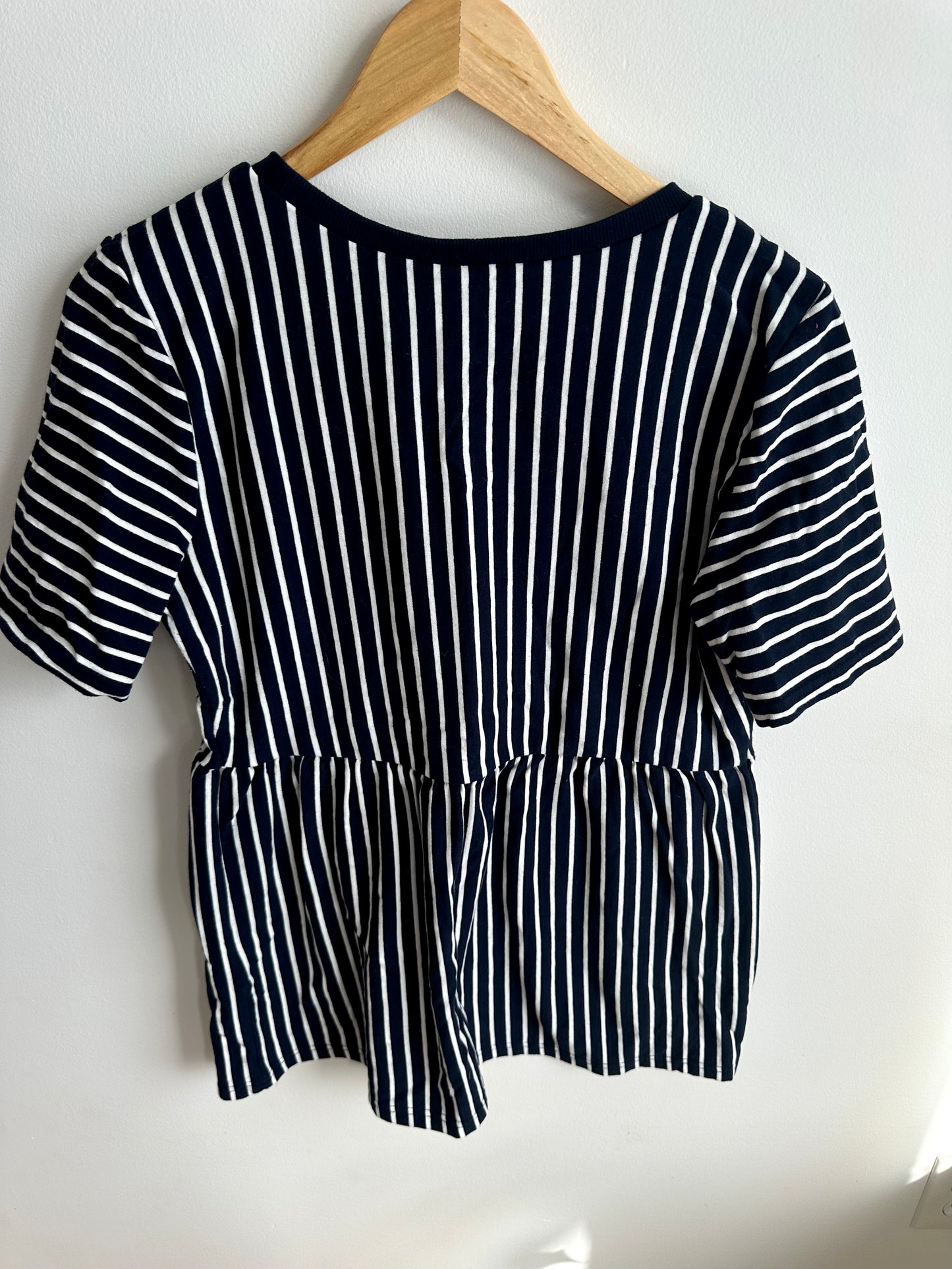 Striped Maternity + Nursing Top / M