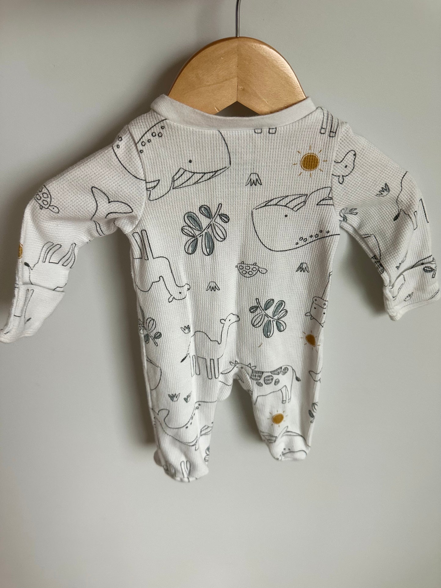 Animal Ribbed Sleeper / 0m