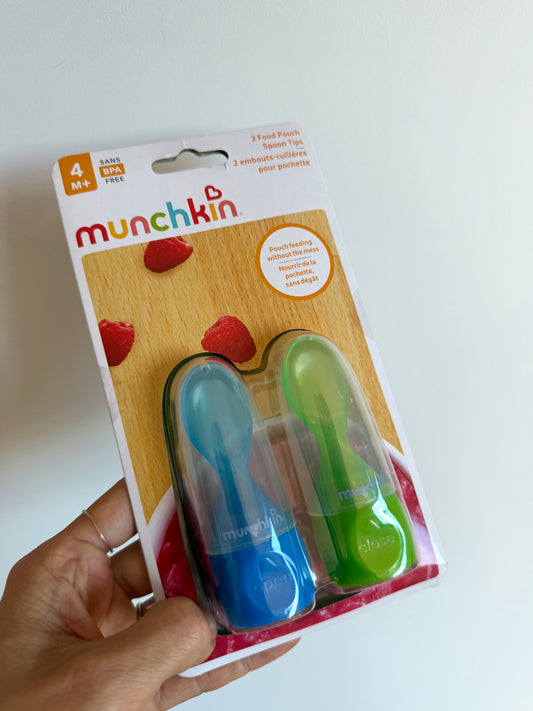 Munchkin 2 BPA Free Food Pouch Spoons (In Package) /4m+