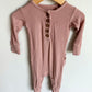 Posh Peanut Viscose Pink Waffle Knit Jumpsuit / 12-18m
