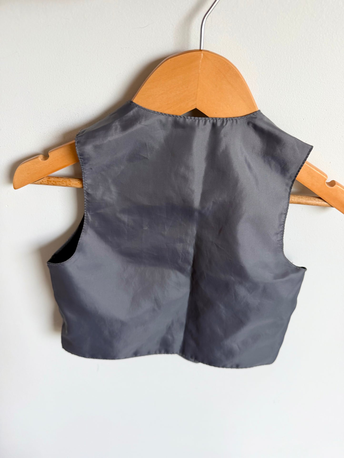 Grey Pin Striped Formal Vest / 18m