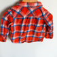 Plaid Orange Button Up Top / 2T