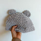 Grey Crochet Toque with Ears / 2T