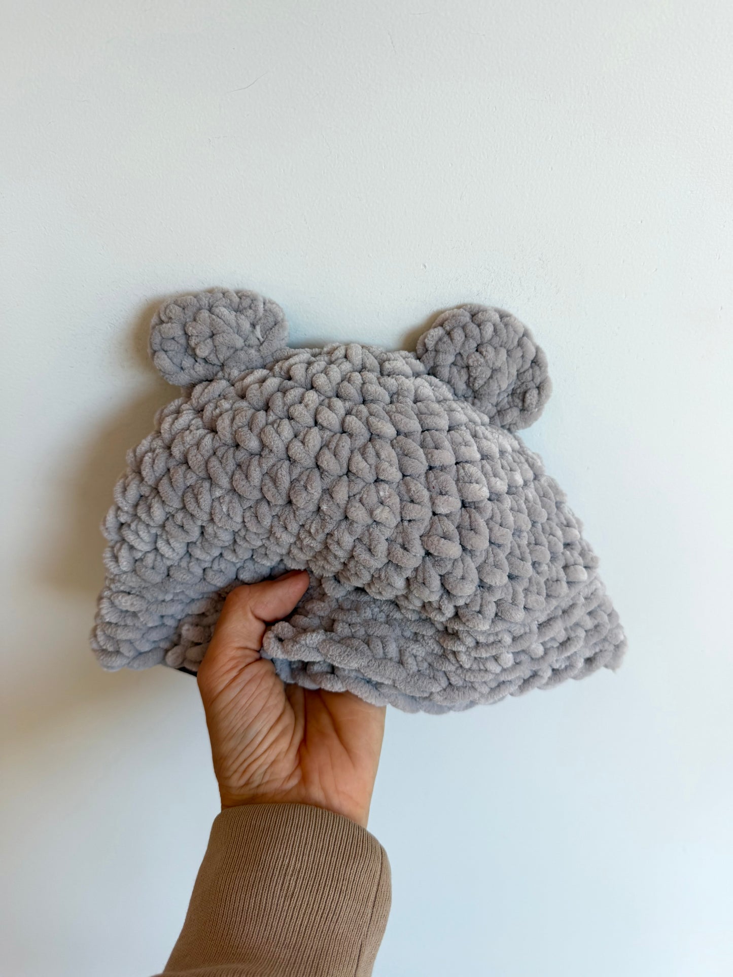 Grey Crochet Toque with Ears / 2T
