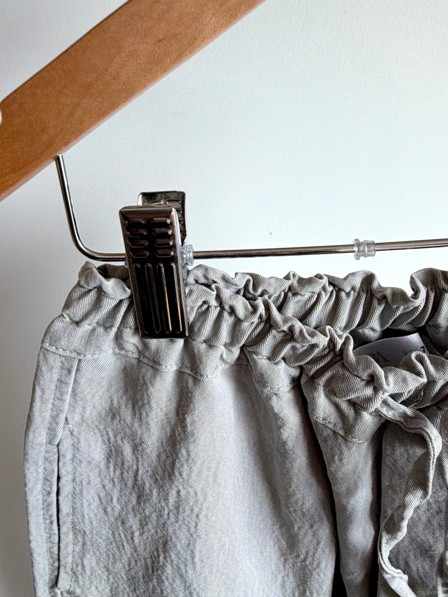 Zara Grey Wide Leg Cargo Pants / 7 years