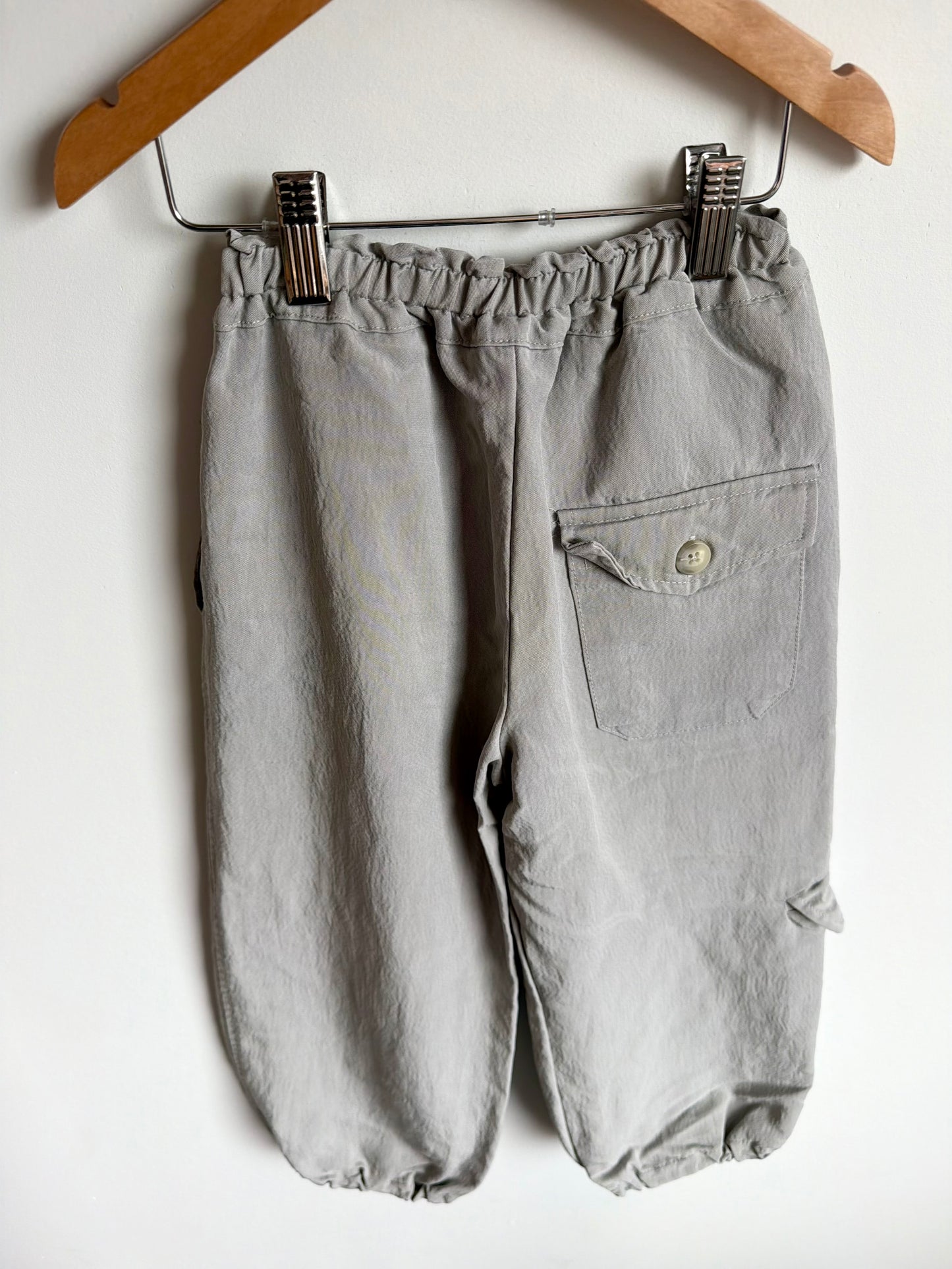 Zara Grey Wide Leg Cargo Pants / 7 years