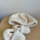 Cream Toque + Slipper Set / 0-6m