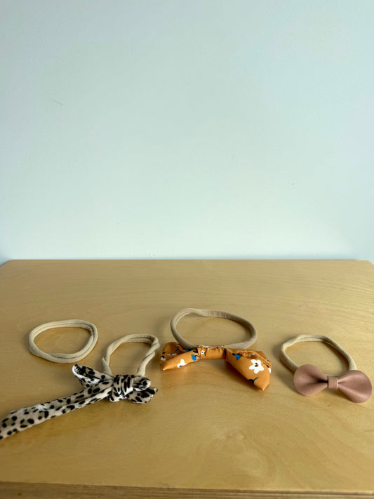 Set of 4 Nylon Bows / 0-12m