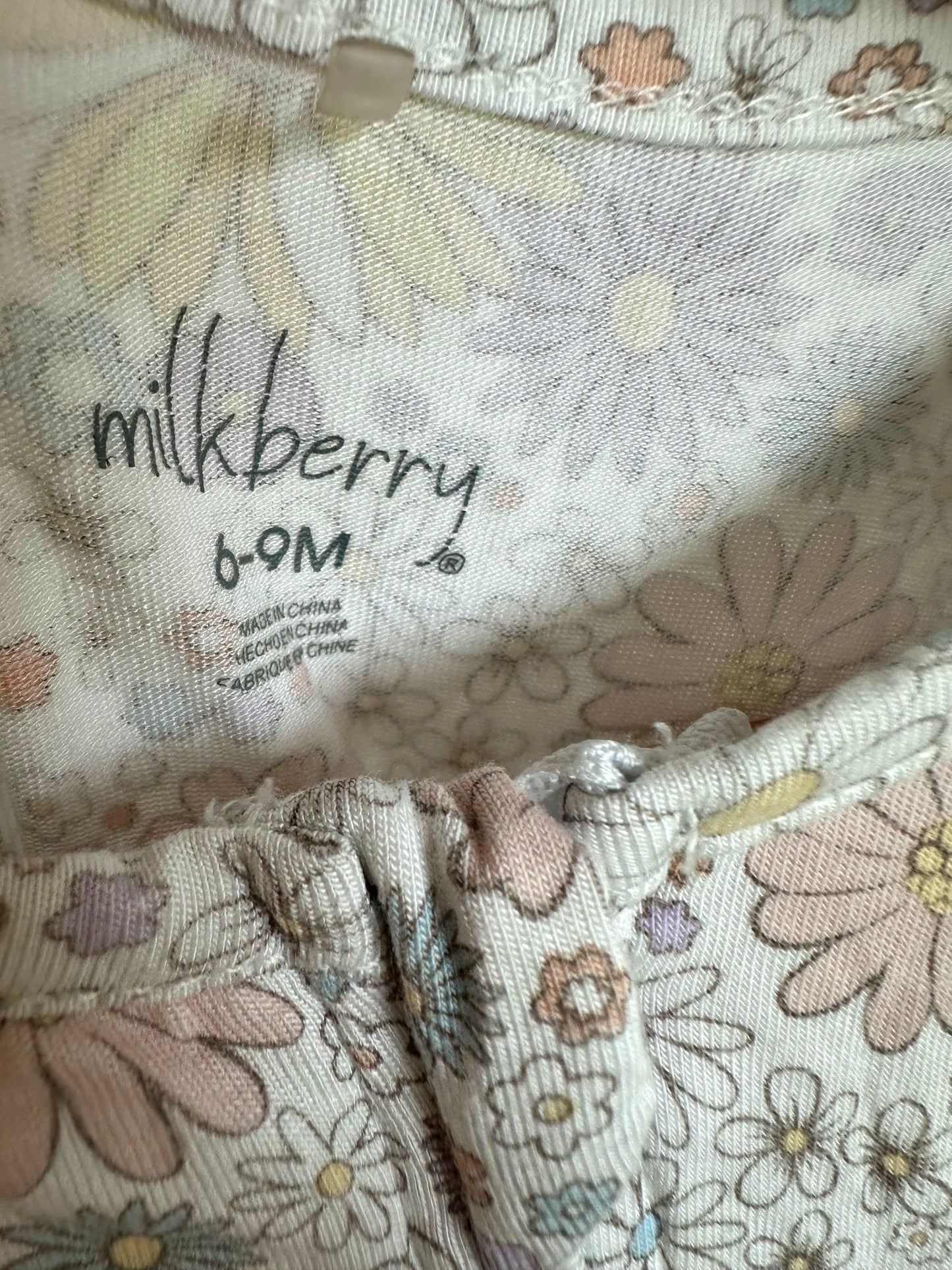 Milkberry Rayon Floral Jumpsuit + Headband / 6-9m