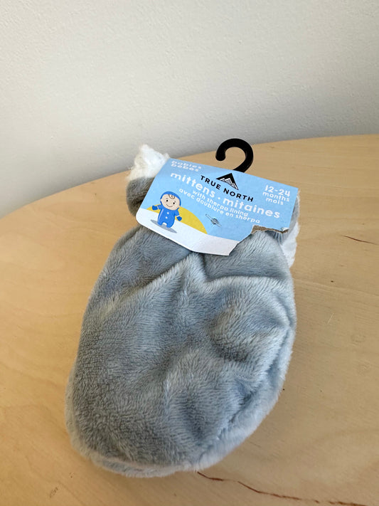 Grey Soft Mits (With Tags) / 12-24m