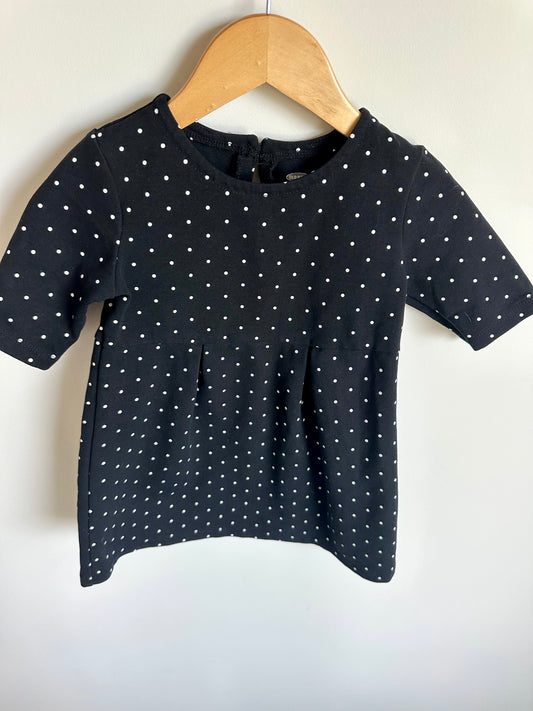 Black Polka Dot Dress / 3T