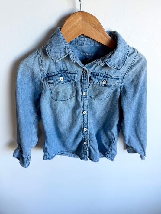 Gap Long Sleeve Denim Like Top / 4T