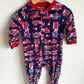 Firetruck Fleece Sleeper / 18m