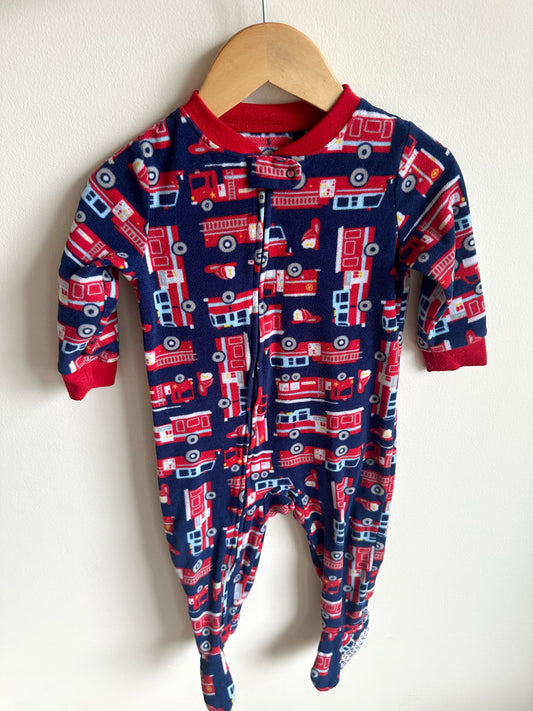 Firetruck Fleece Sleeper / 18m