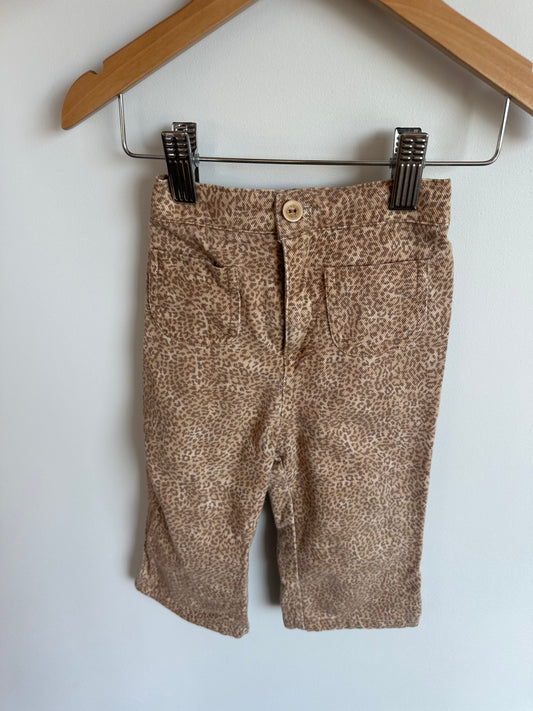 Animal Print Cotton Pants / 18m
