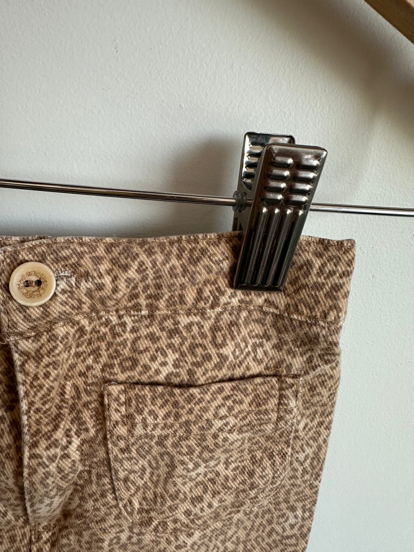 Animal Print Cotton Pants / 18m