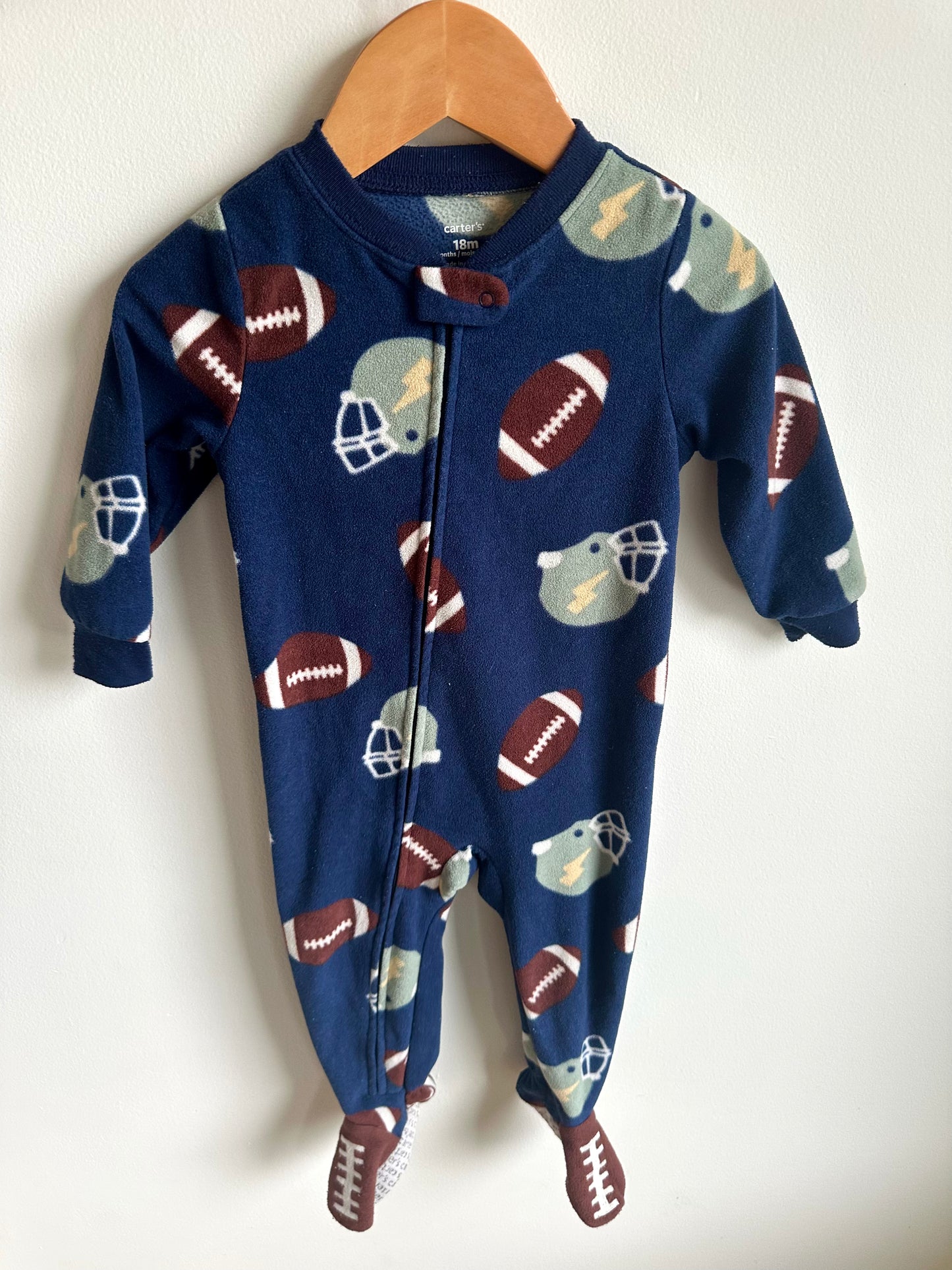 Football Fleece Sleeper / 18m