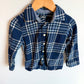Navy Plaid Button Up Top / 3T