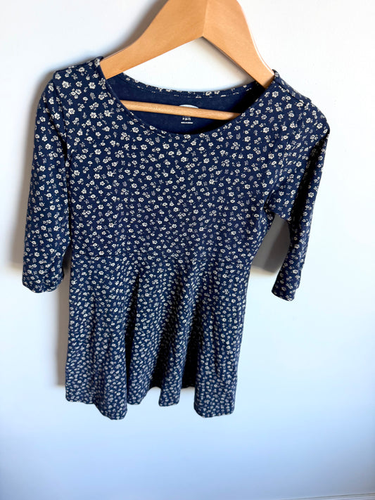 Blue Floral 3/4 Sleeve Dress (PLAY) / 5 years
