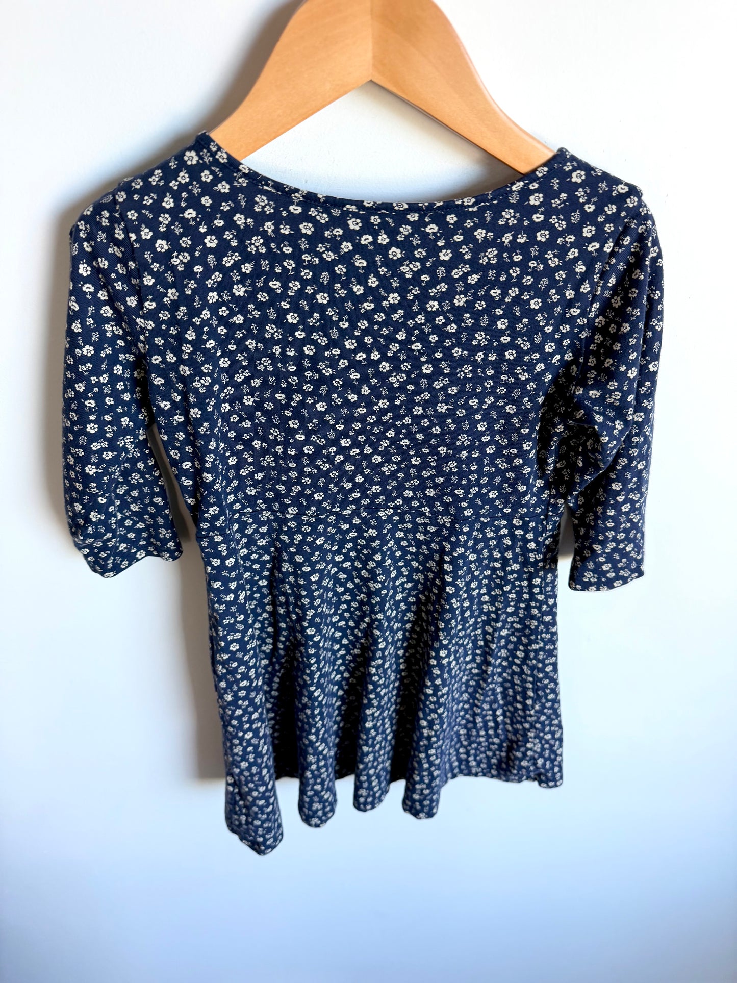 Blue Floral 3/4 Sleeve Dress (PLAY) / 5 years