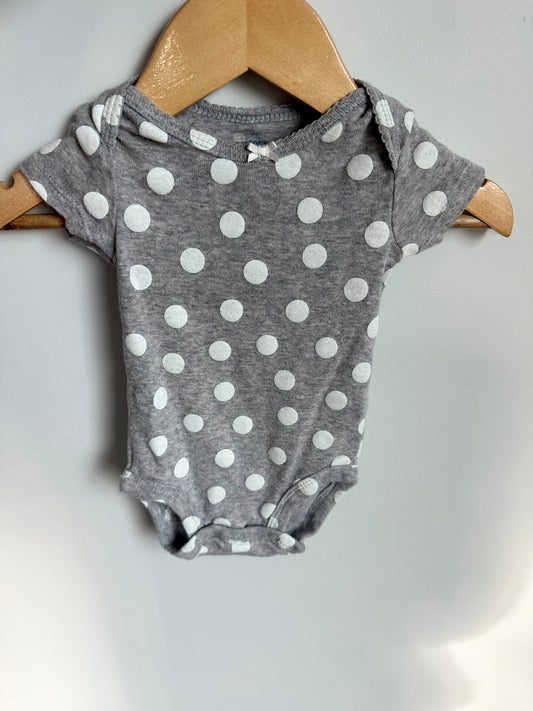 Grey Polka Dot Bodysuit / 3m