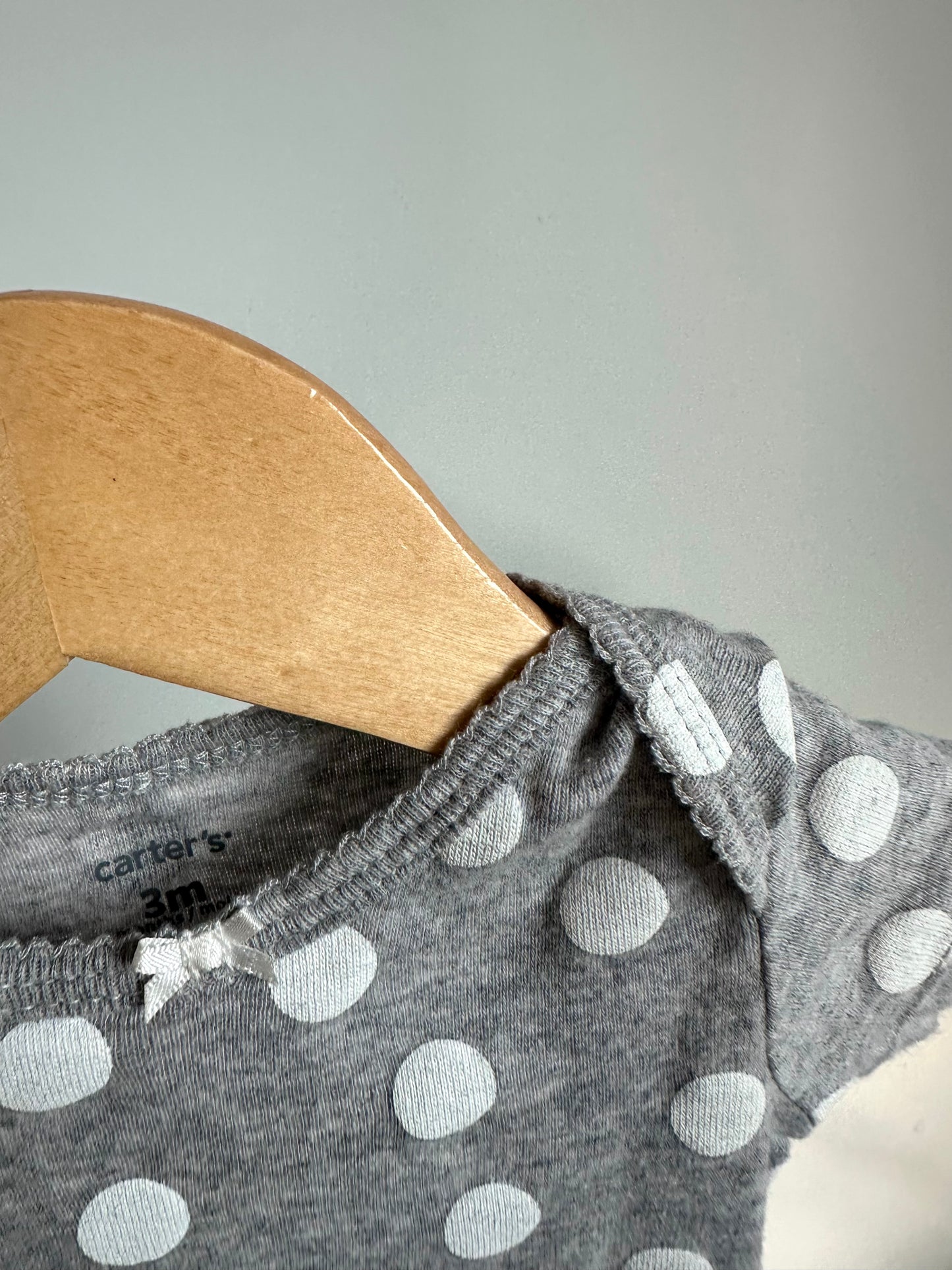 Grey Polka Dot Bodysuit / 3m