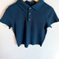 Navy Waffle Collared T-Shirt / 4T
