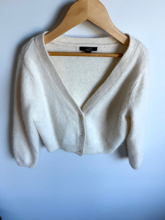 White Button Up Cardigan / 6 years