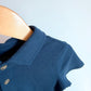 Navy Waffle Collared T-Shirt / 4T