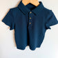 Navy Collared Waffle Top/ 3T