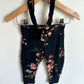 Dark Floral Pants + Headband Set / 18-24m