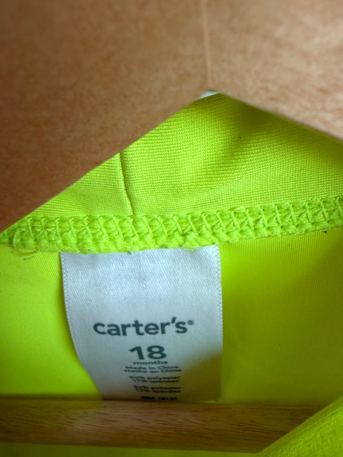 Shark Lime Green Swim Top / 18m